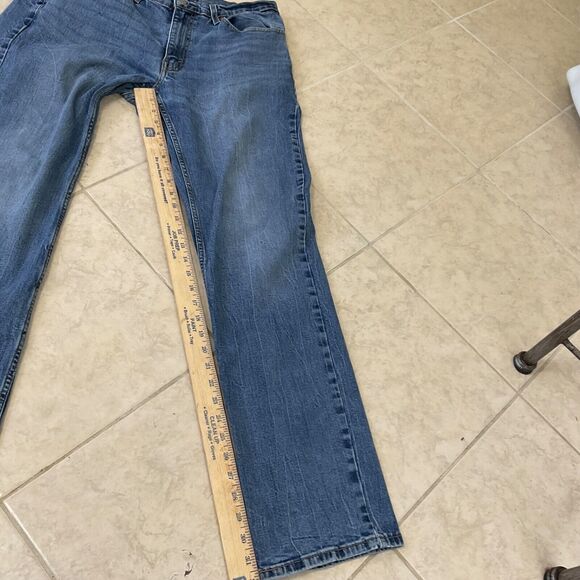 Levi's 514 Jeans Men's 36x34 Straight Leg Medium Wash Blue Stretch Denim - Picture 6 of 14